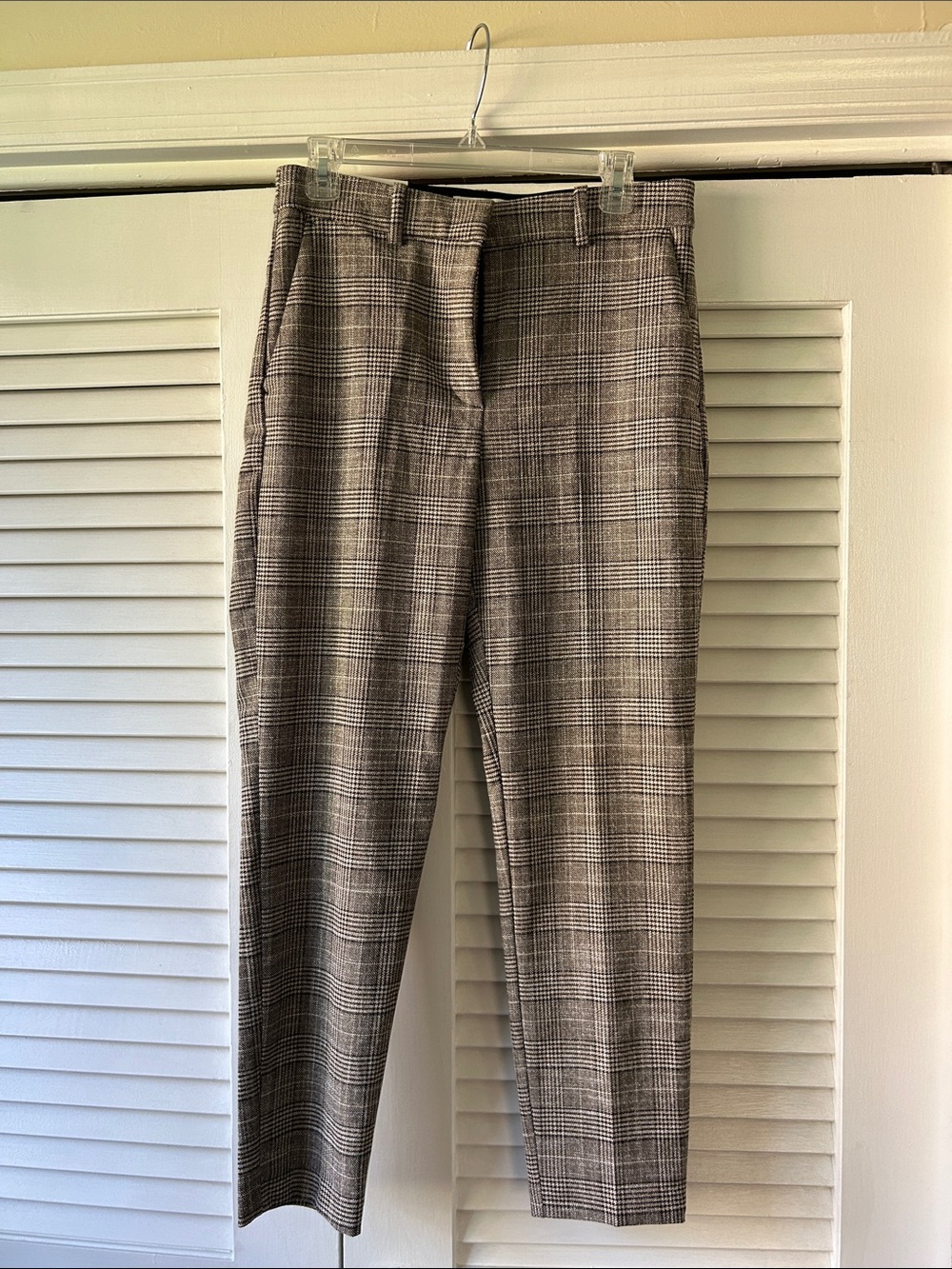 H&M Women's Plaid Dress Pants - Gray and Tan